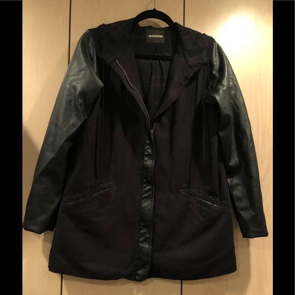 Monrow hooded twill jacket